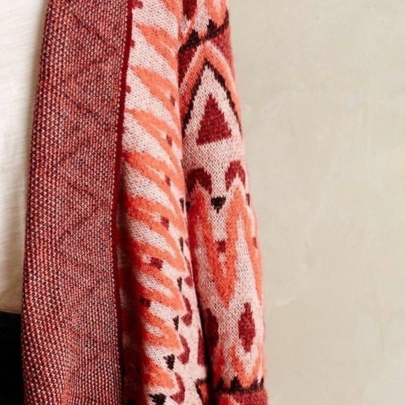 Anthropologie Sleeping on Snow Jacquard Blanket Cardigan, Size Medium - Picture 13 of 13